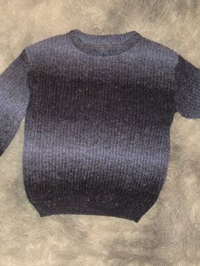Primark Men's Ombre Crewneck Sweater - Navy Blue